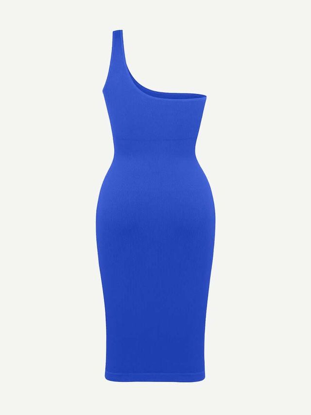 Seamless One-Shoulder Slanted Neck Shaper Dress