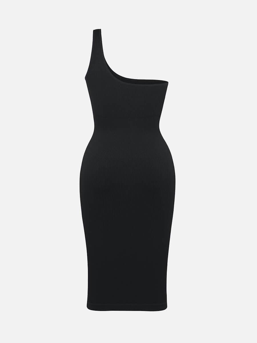 Seamless One-Shoulder Slanted Neck Shaper Dress