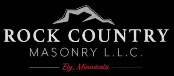 A logo for rock country masonry llc in minnesota