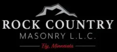 A logo for rock country masonry llc in minnesota