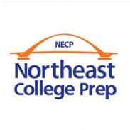 The logo for northeast college prep has a bridge on it.