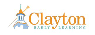The logo for clayton early learning has a lighthouse on it