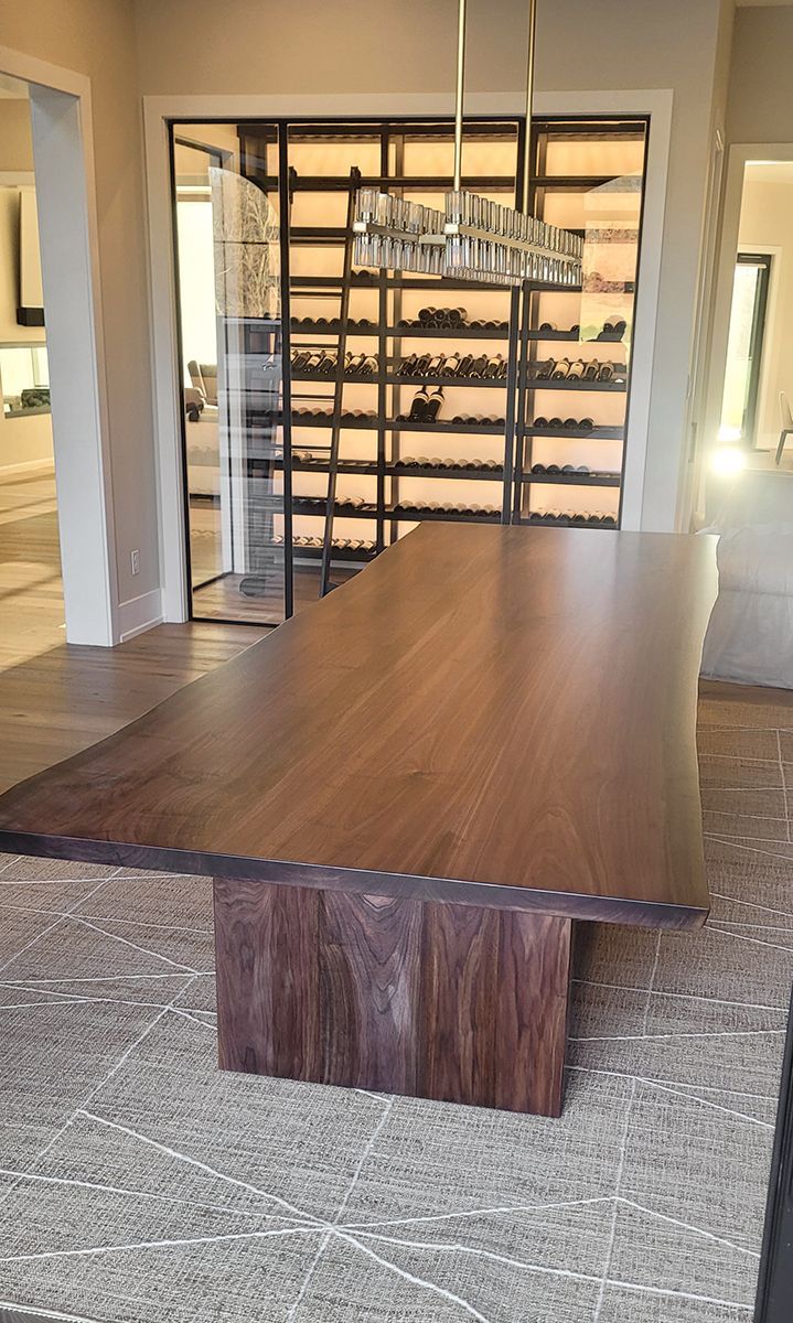 Walnut Wood Table with Live Edge