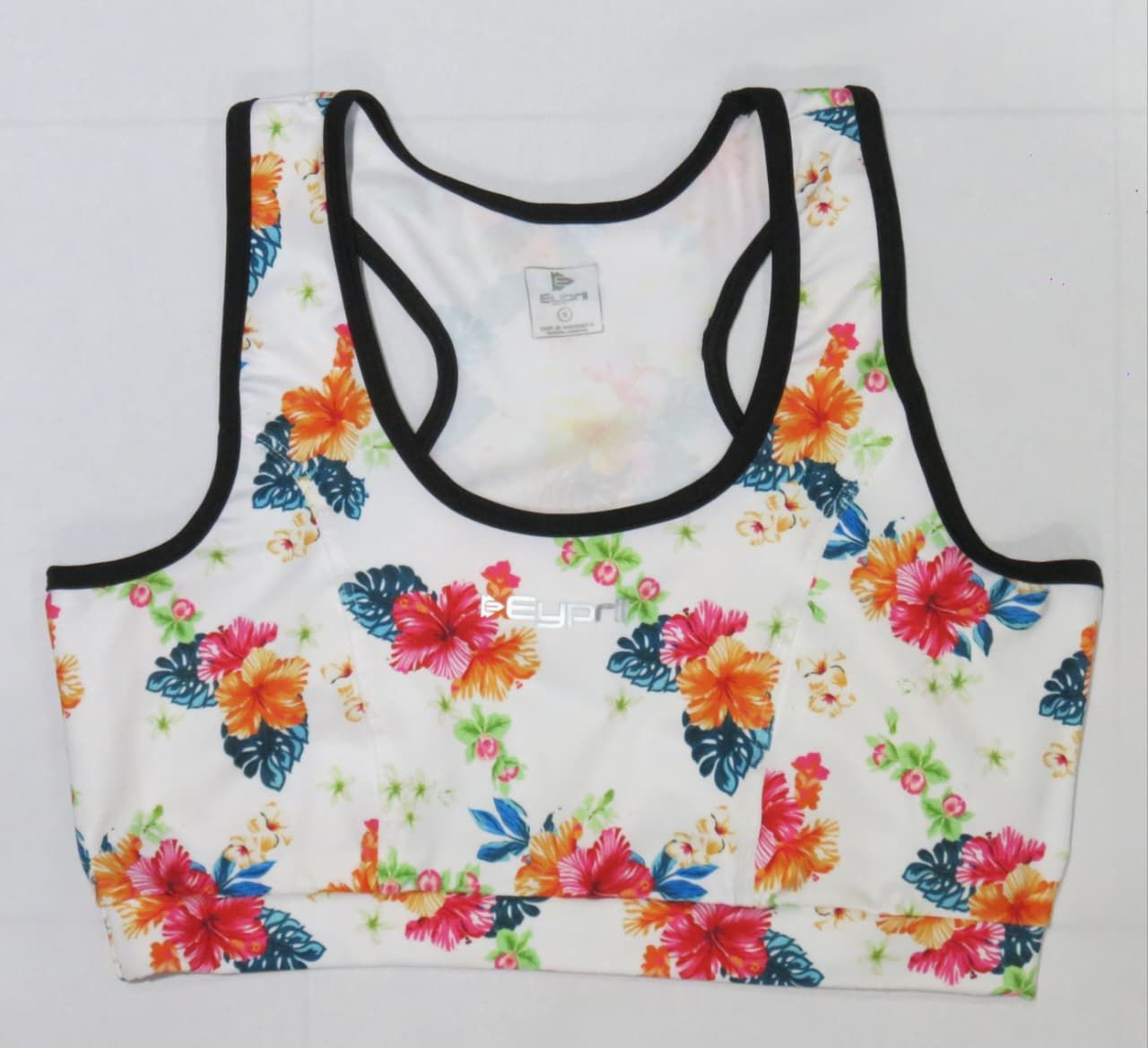 TOP ESTAMPADO FONO BLANCO CON FLORES