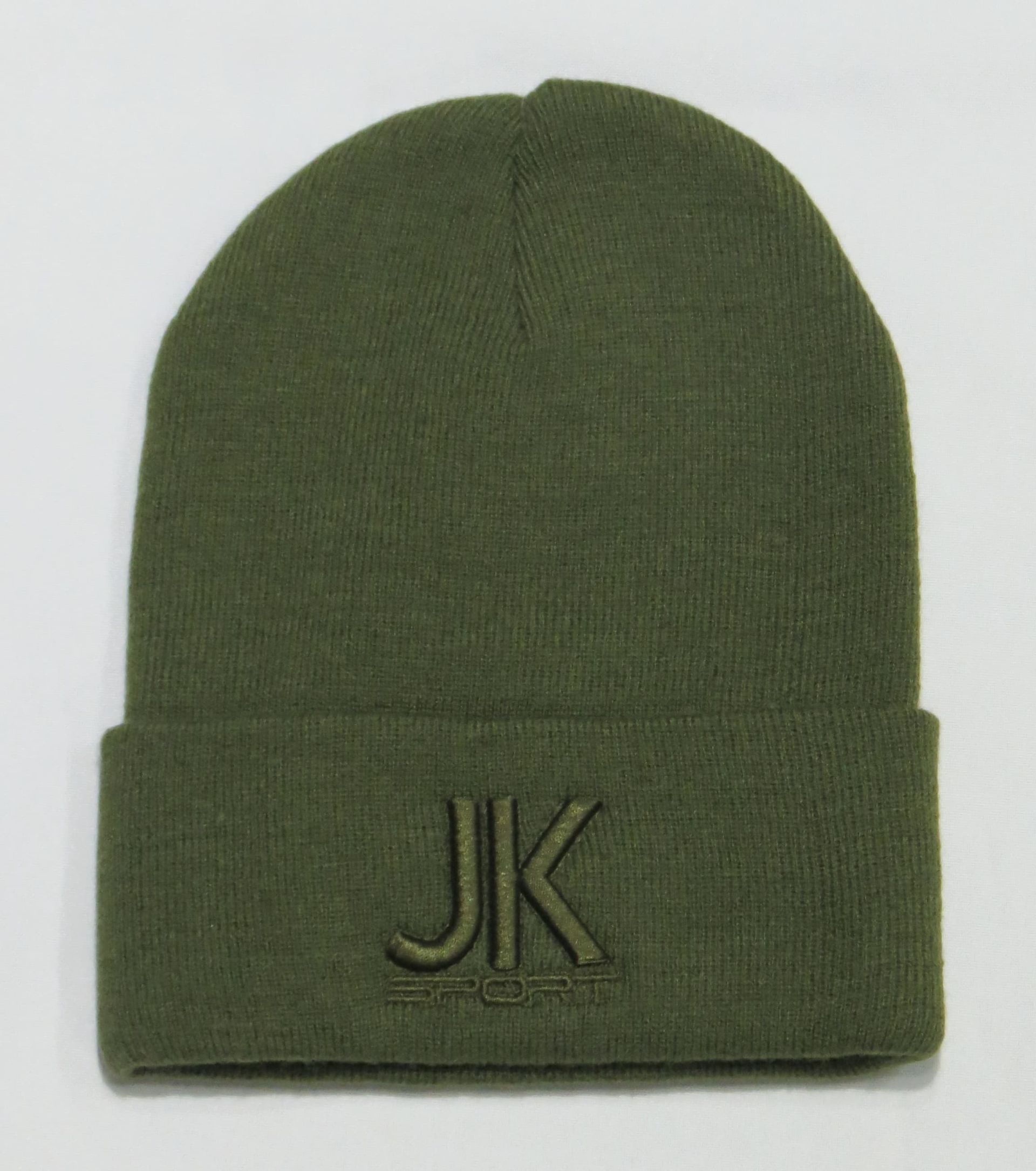 Gorro de punto verde oliva con 