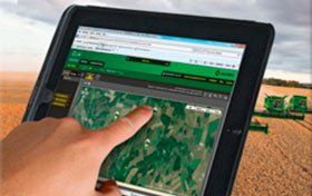 finger pointing on display touchscreen