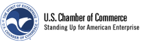 Logo of the U.S. Chamber of Commerce: a blue circle with a stylized white shape, and black text.