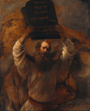 Painting of Moses and the tablets