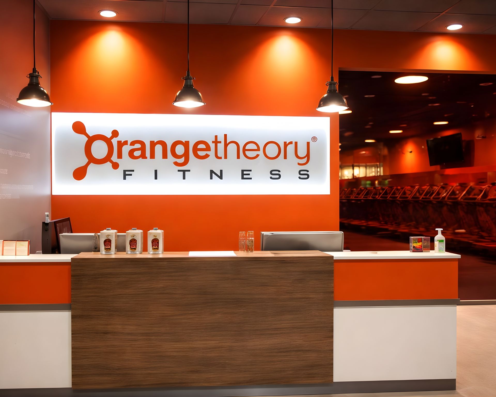 The inside of a gym.