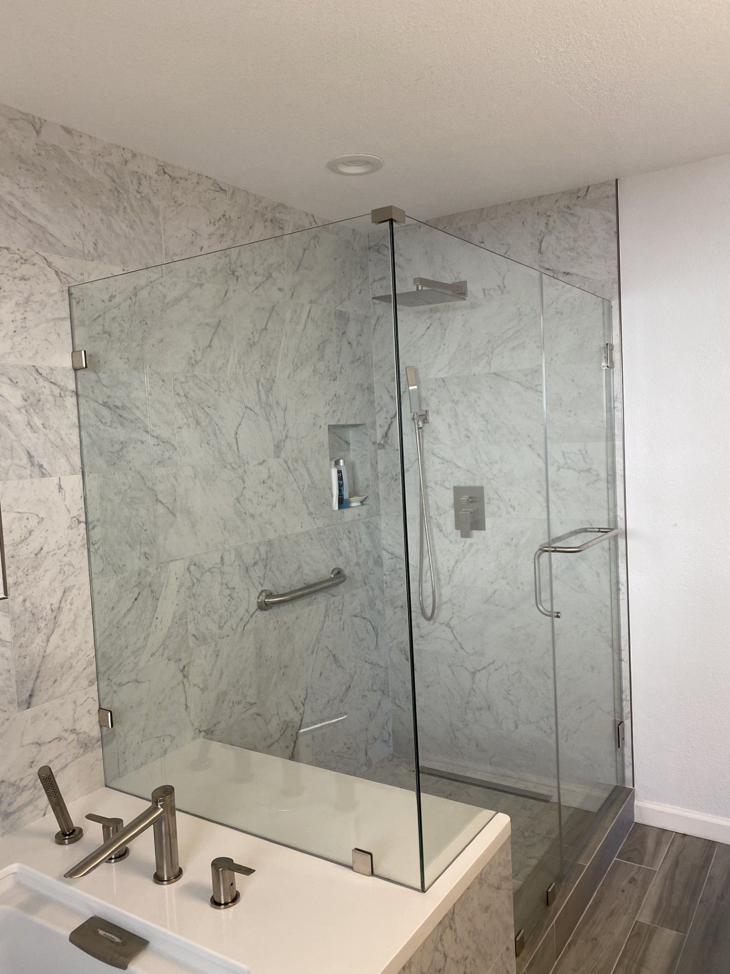 A large room with a lot of sculptures on display