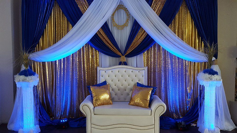 Purple theme party setup