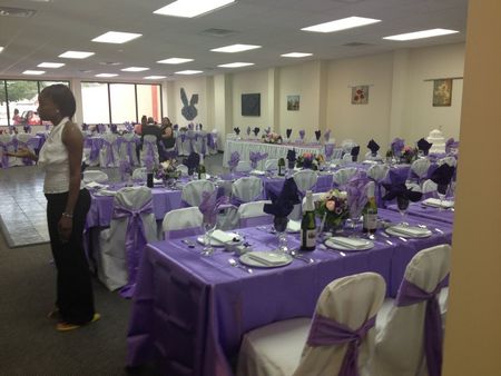 Purple theme party setup