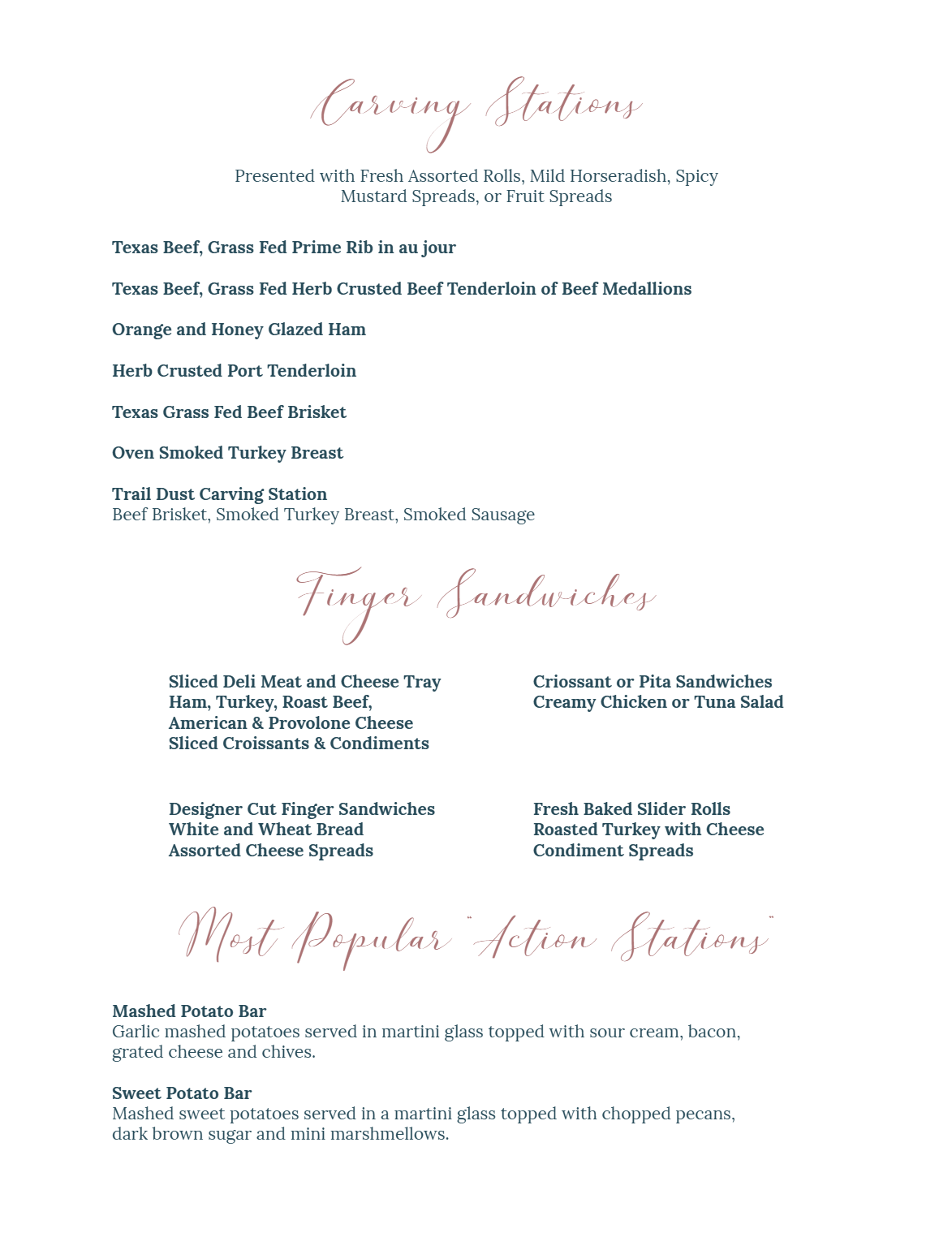 A menu for a restaurant with a list of sandwiches on it.
