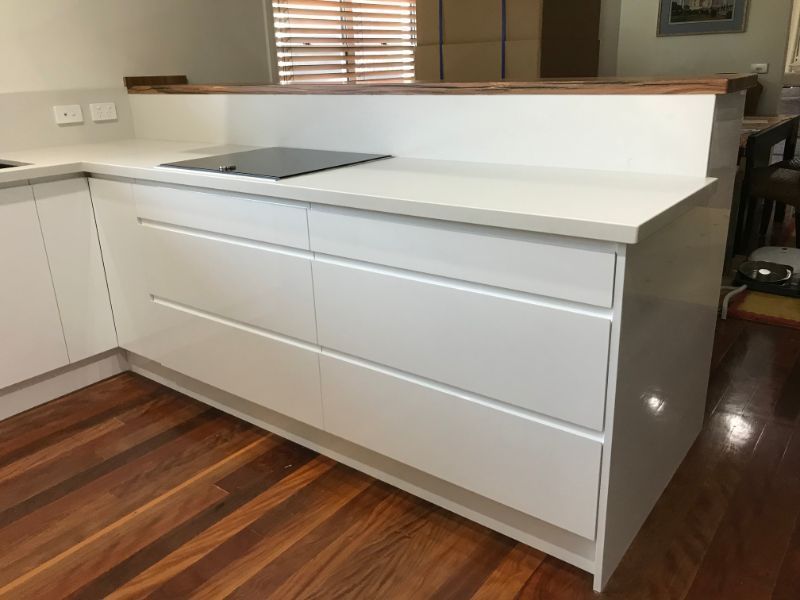 Large White Drawers in Kitchen — Innovative Design in Salamander Bay, NSW