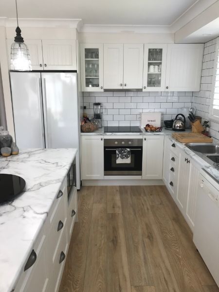 Kitchen with Subway Tiled Walls — Innovative Design in Salamander Bay, NSW