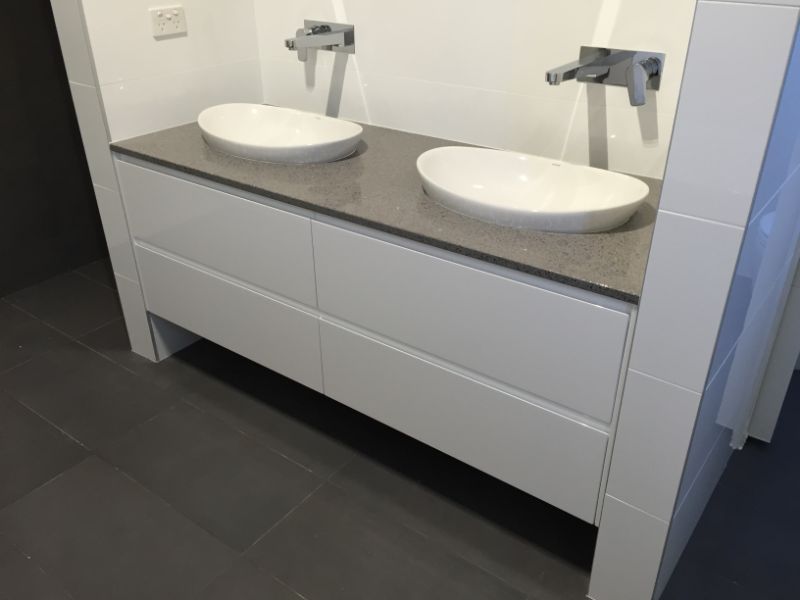 Dual Clean Sinks in Bathroom — Innovative Design in Salamander Bay, NSW