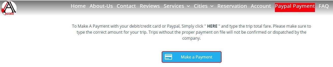 MAKE YOUR OWN PAYMENT/TIP A DRIVER WITH PAYPAL