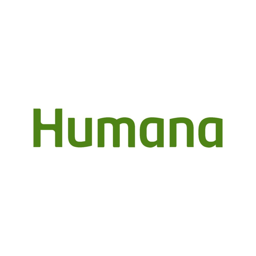 The humana logo is green and white on a white background.