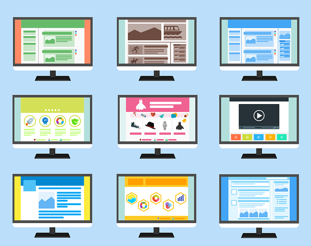 illustration of web design templates