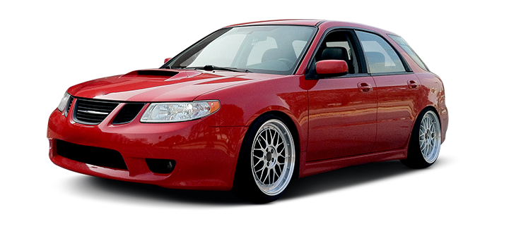 red saab sedan | Ten-Four Auto