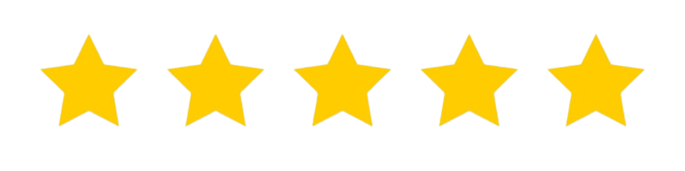 Five yellow stars in a row, indicating a five-star rating.