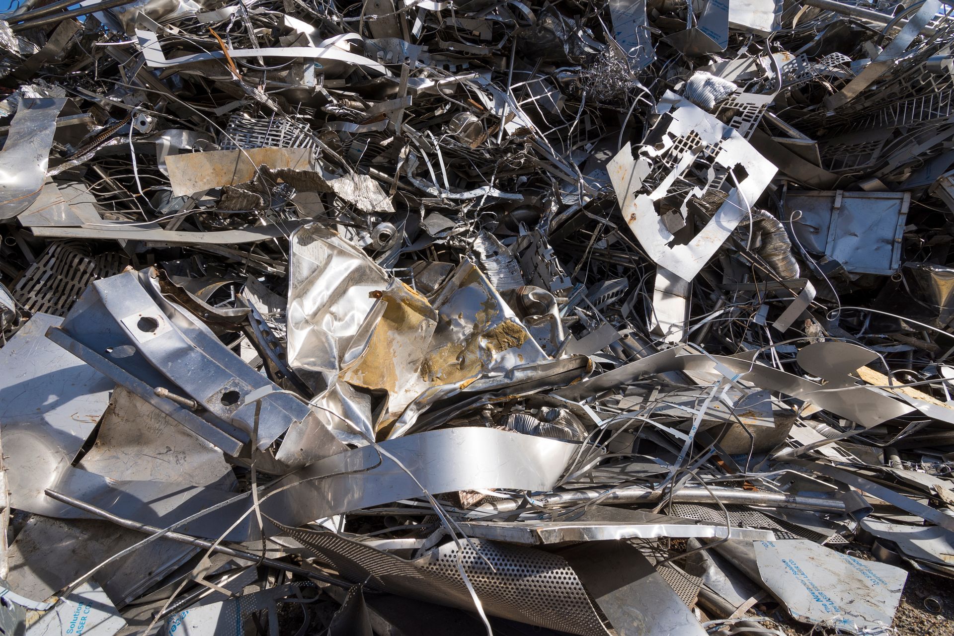 Pile of rusty scrap metal parts.