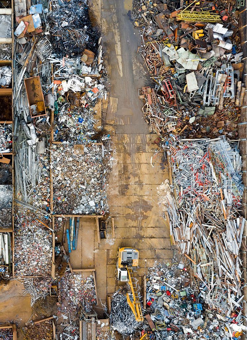 Above View of Scrap Metal Yard — Anaheim, CA — Sunwest Metal, INC