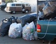 Truck Filled with Bags of Garbage — Anaheim, CA — Sunwest Metal, INC
