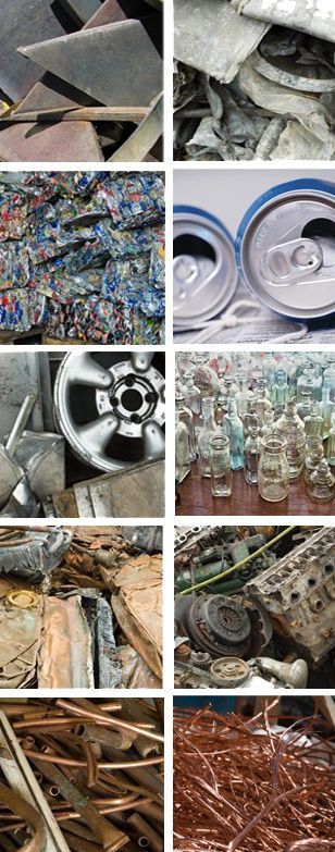Collage of Pictures of Different Types of Scrap Metal — Anaheim, CA — Sunwest Metal, INC