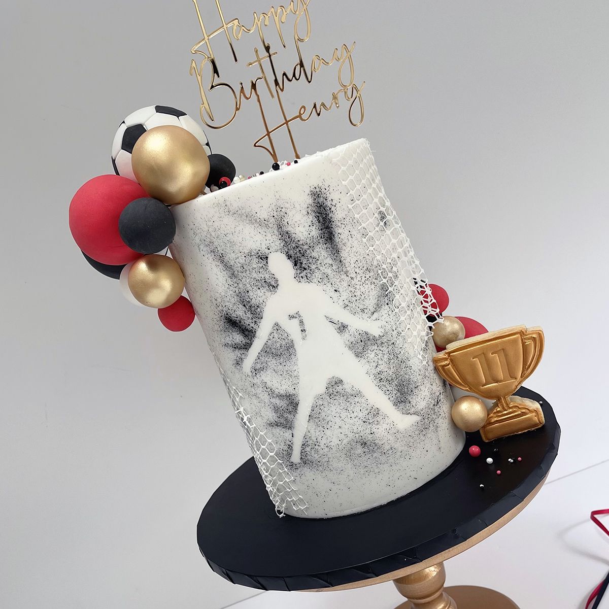 Childrens football birthday cake Bramhall