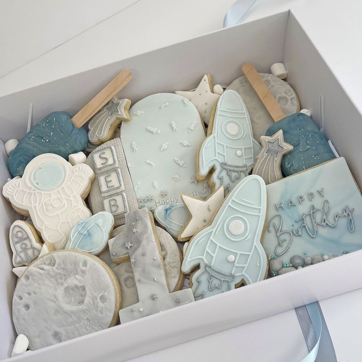 1st Birthday biscuits Cheshire