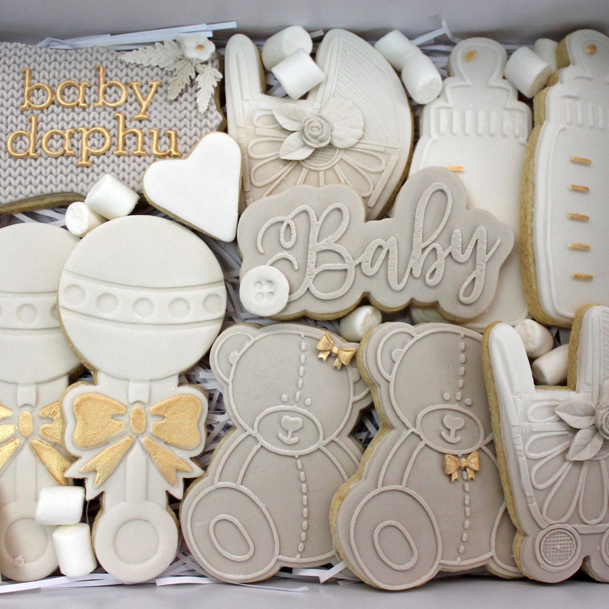 Baby shower biscuits Cheshire