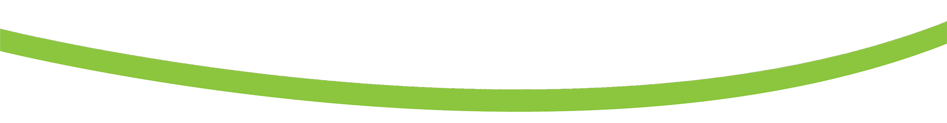 白色背景上的一條綠線,形狀像笑臉。