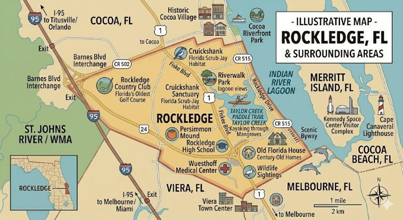 Map of Rockledge FL