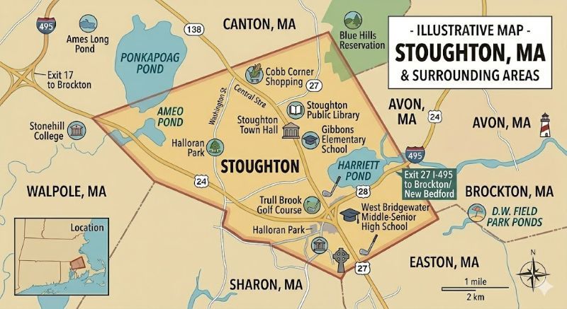 Map of Stoughton MA