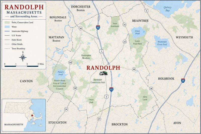 The Map Of Randolph MA