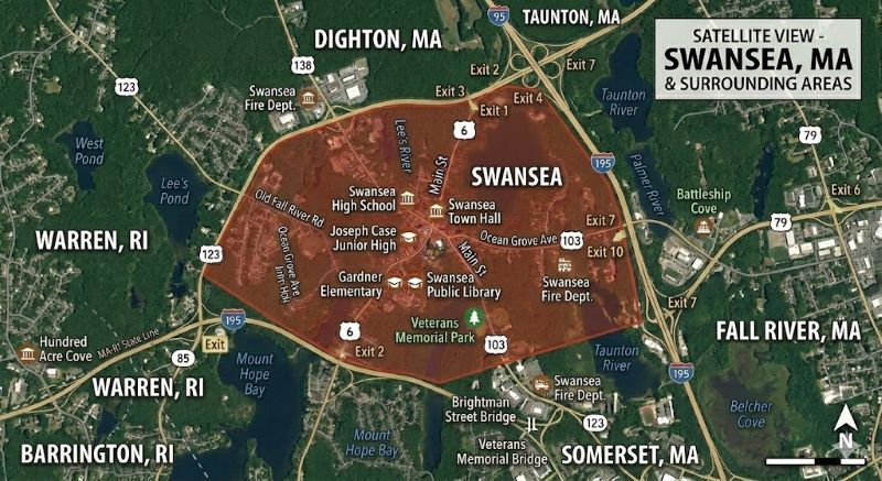 Swansea MA Map