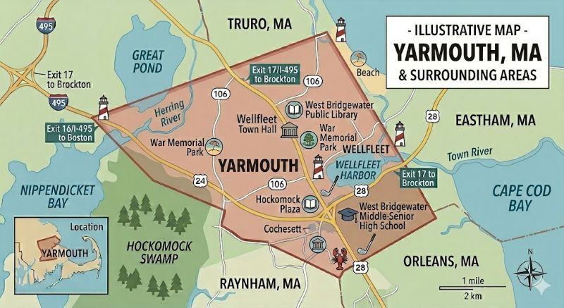 Yarmouth MA Map