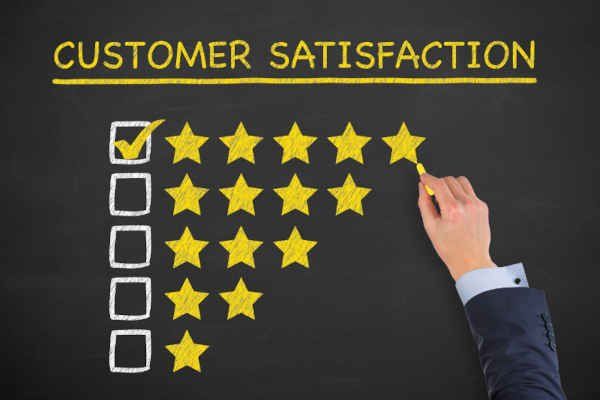 Five stars rated customer satisfaction