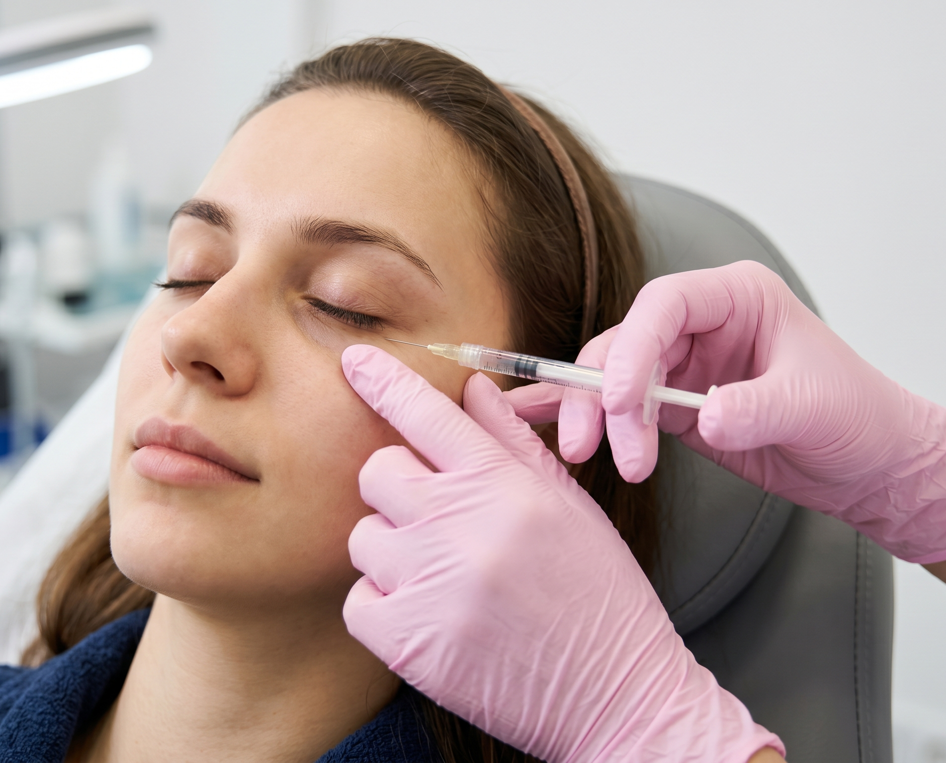 Woman receiving Under-Eye Filler Results in CT