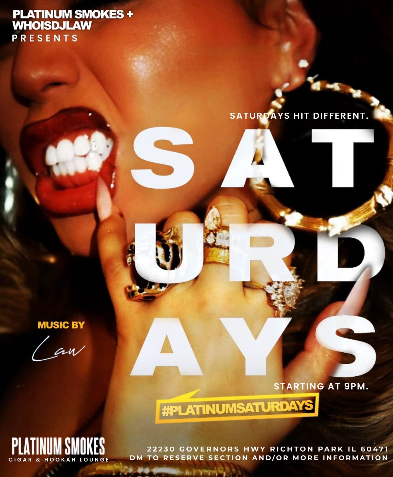 A poster for saturdays with a woman 's face on it