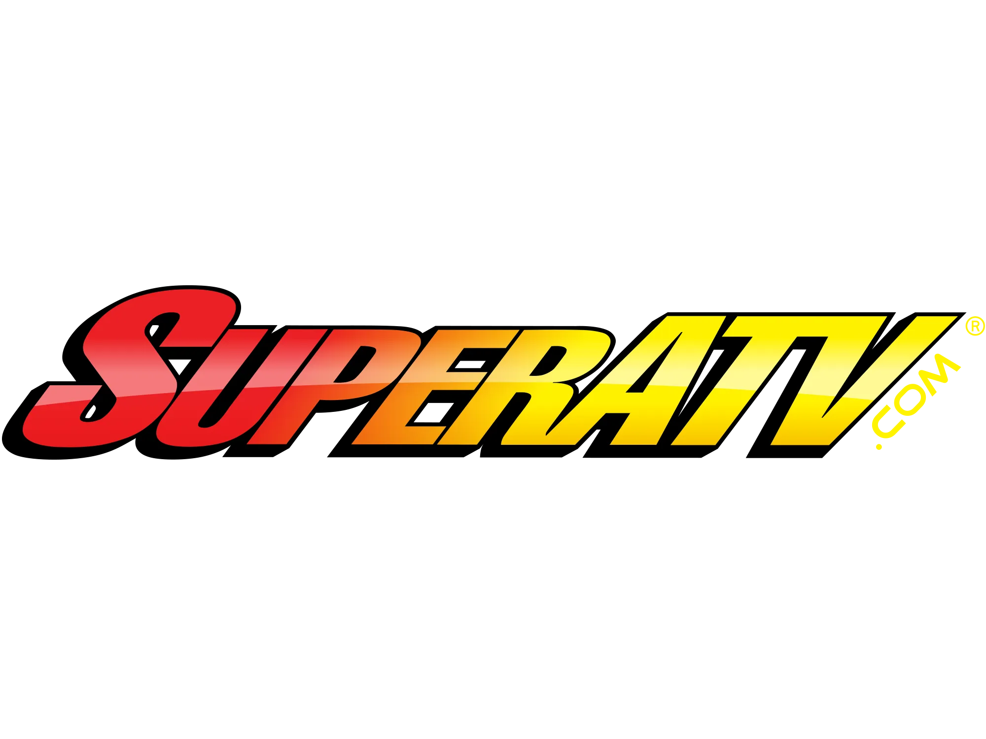 A logo for a website called superatv.com