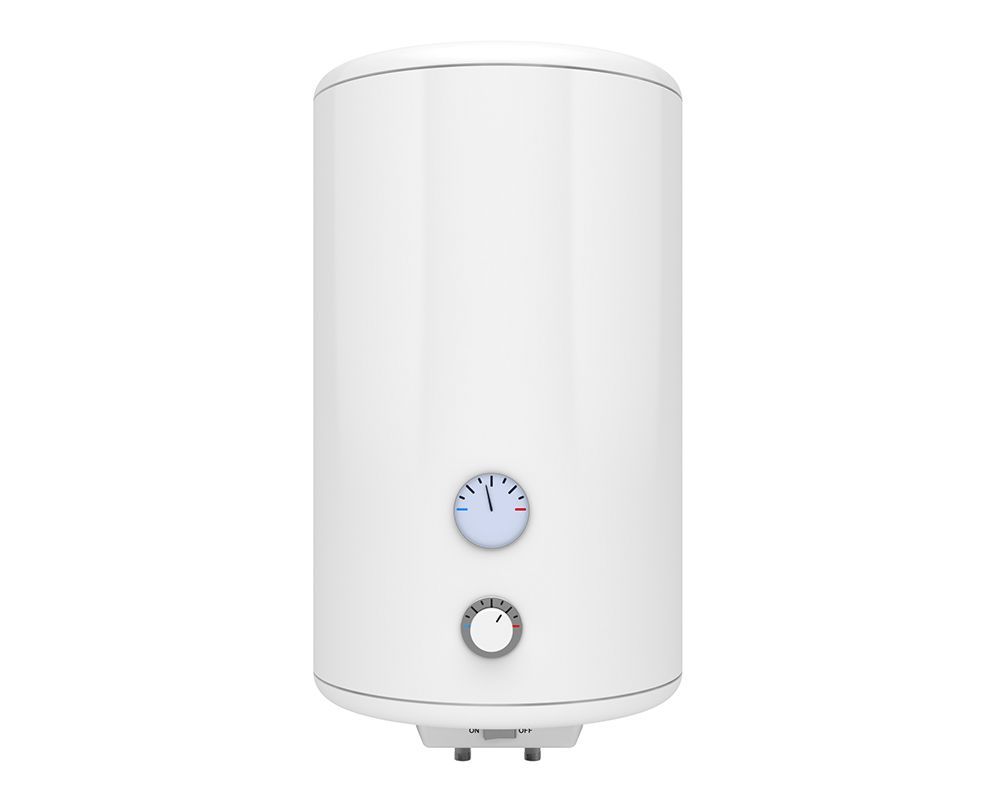 White water heater on a white background, ideal for Water Heater Installation Lexington Ky and Plumb