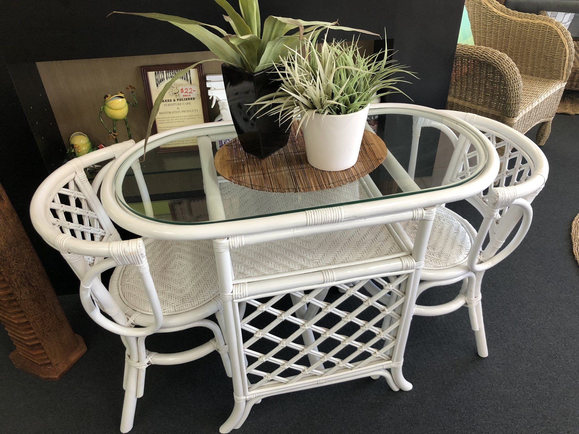 Randos cane Furniture Perth Dinning Suites, Rectangle Kobi table