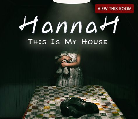 Een poster voor de escape room genaamd Hannah in Villa BreTil 