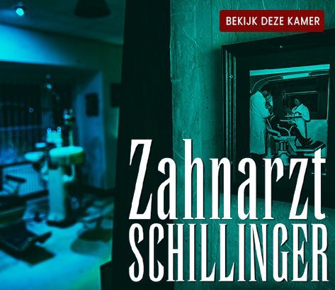 Een foto van een tandartsstoel met de tekst zahnarzt schillinger