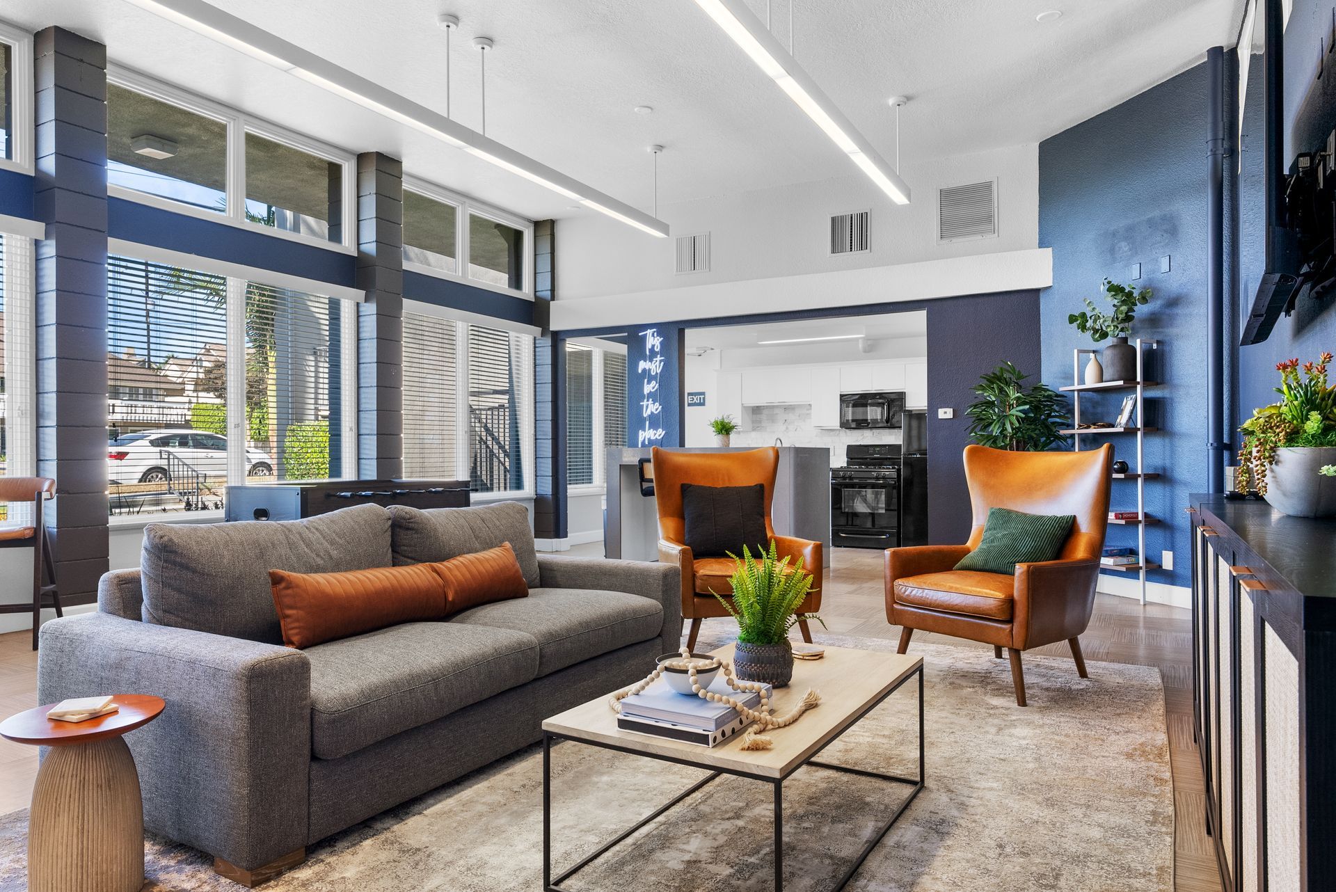 Community room seating and table