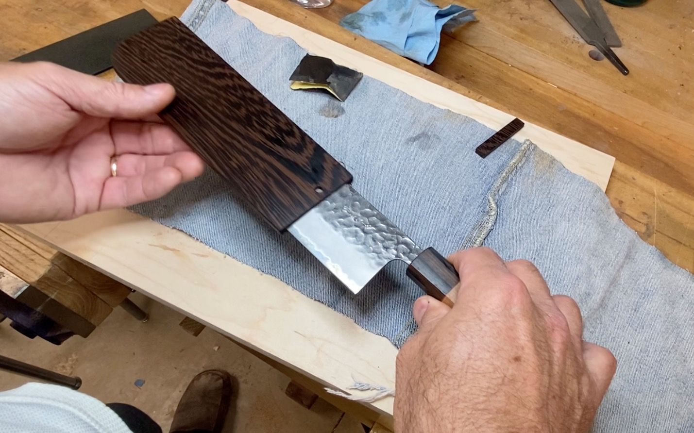 custom wenge chef knife sheath