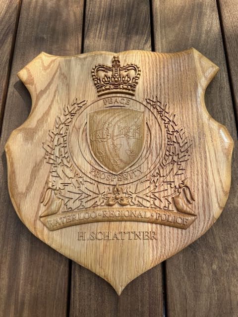 Oak custom 3D carving WRP shield