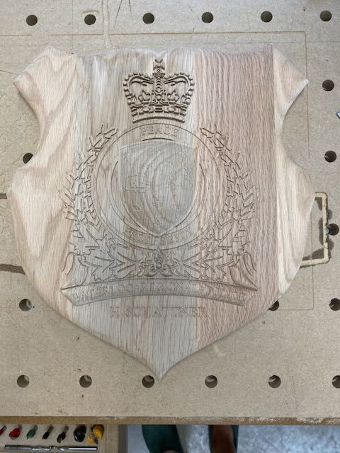 custom 3D carving WRP shield